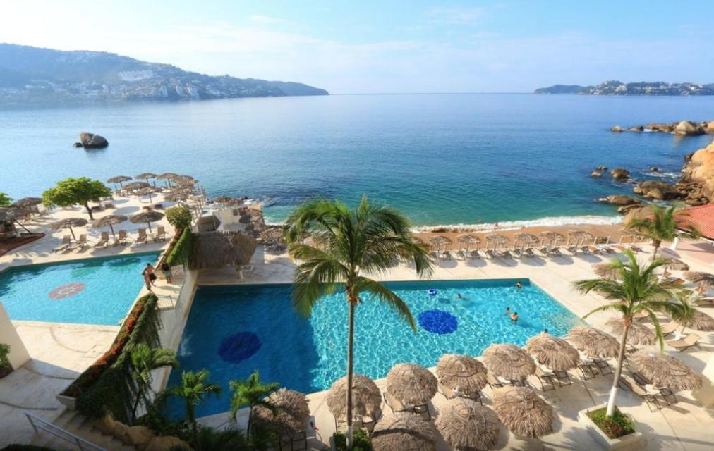 Suites con Playa Privada en Condominio Torres Gemelas Acapulco Exterior foto
